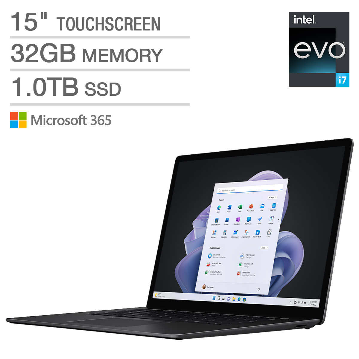 Microsoft Surface Laptop 5 - 15" 2496 x 1644 PixelSense Touchscreen Laptop - Intel Evo Platform 12th Gen Intel Core i7-1255U Processor